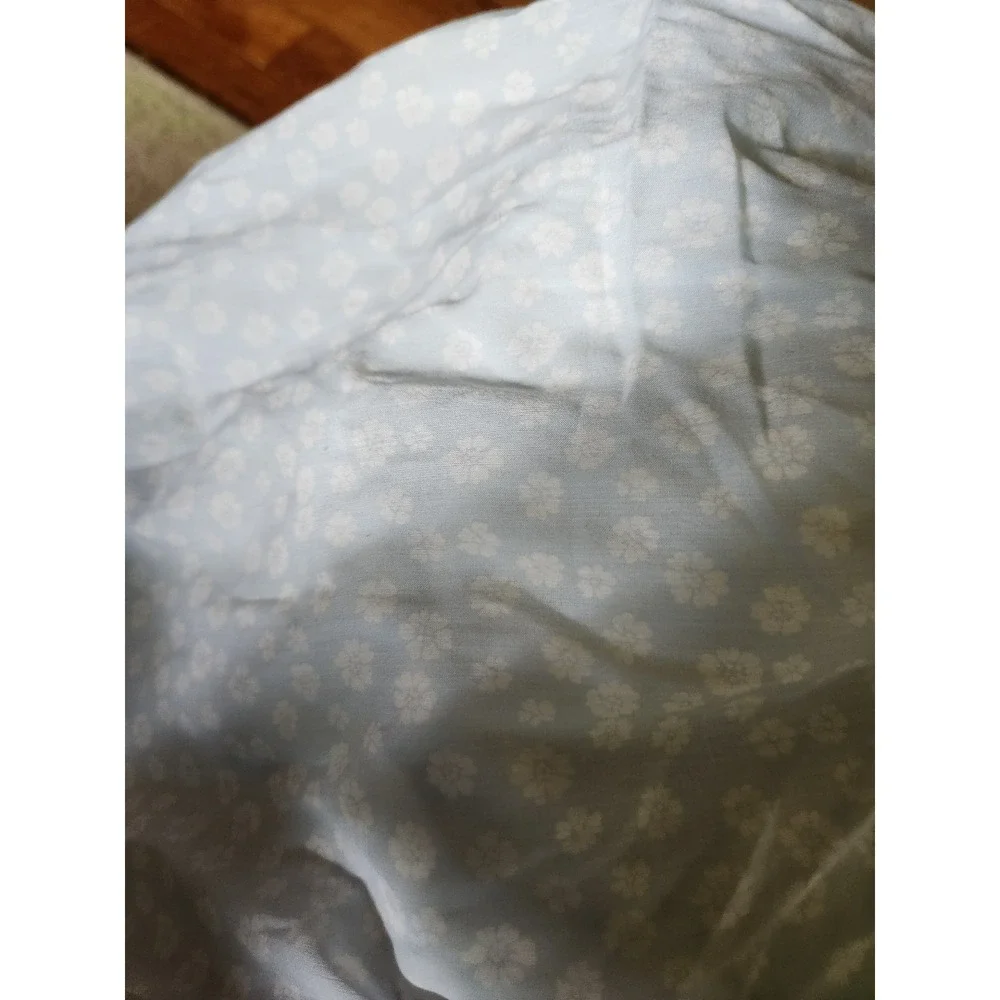 60s Blue and White Floral Pajama‎ Set